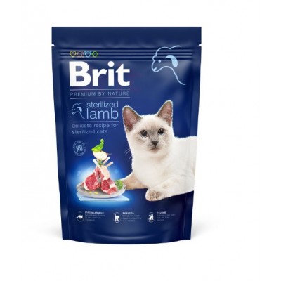 Сухий корм для стерилізованих кішок Brit Premium Cat by Nature Sterilised з ягням 800 г 171855