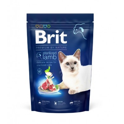 Сухий корм для стерилізованих кішок Brit Premium Cat by Nature Sterilised з ягням 1,5 кг 171863