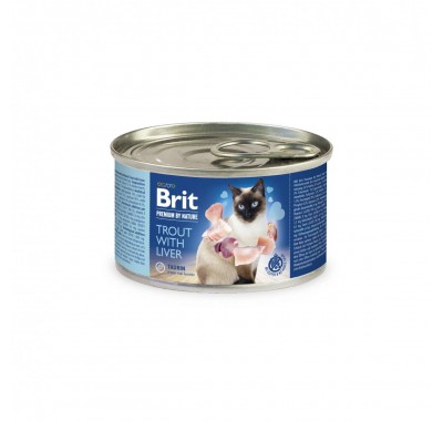 Влажный корм Brit Premium by Nature Trout with Liver 200 г (паштет с форелью и печенью) 100616