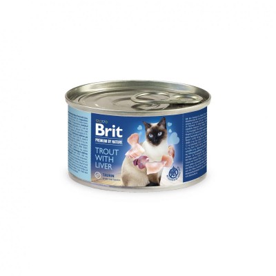 Вологий корм Brit Premium by Nature Trout with Liver 200 г (паштет з фореллю та печінкою) 100616