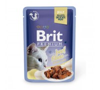 Вологий корм Brit Premium Шматочки з філе яловичини в желе 85 г 111241