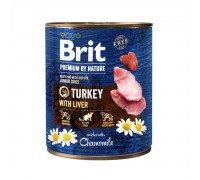 Вологий корм Brit Premium by Nature для собак, індичата з печінкою 800 г 100410