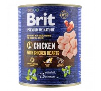 Вологий корм Brit Premium by Nature для собак, курка з курячим серцем 800 г 100407
