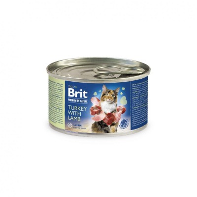Вологий корм Brit Premium by Nature Turkey with Lamb 200 г (паштет з індичкою та ягняти) 100617