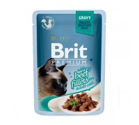 Вологий корм Brit Premium Шматочки з філе яловичини у соусі 85 г 111253