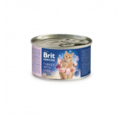 Вологий корм Brit Premium by Nature Turkey with Liver 200 г (паштет з індичкою та печінкою) 100619