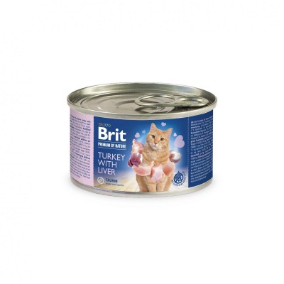 Вологий корм Brit Premium by Nature Turkey with Liver 200 г (паштет з індичкою та печінкою) 100619