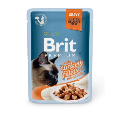 Вологий корм Brit Premium Шматочки з філе індички у соусі 85 г 111251