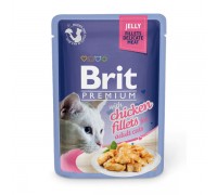 Вологий корм Brit Premium Шматочки курячого філе в желе 85 г 111240