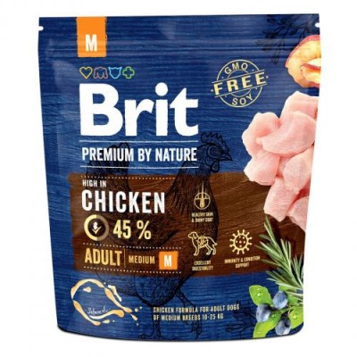 Сухий корм для собак Brit Premium DOG Adult M 1 кг 170815