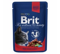 Вологий корм Brit Premium тушкована яловичина та горошок 100 г 100270