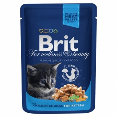 Вологий корм Brit Premium курка для кошенят 100 г 100274