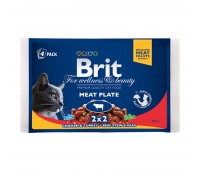 Вологий корм Brit Premium м'ясна тарілка 4х100 г 100277