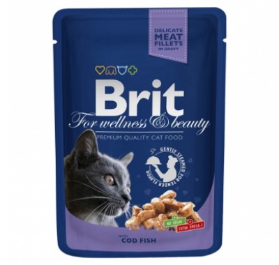 Вологий корм котів Brit Premium тріска 100 г 100272