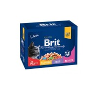 Вологий корм Brit Premium сімейна тарілка асорті 4 смаки 12х100 г 100278