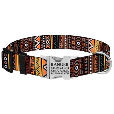 Ошейник для Собак BronzeDog Urban Этнический Нейлоновый с Металлической Пряжкой