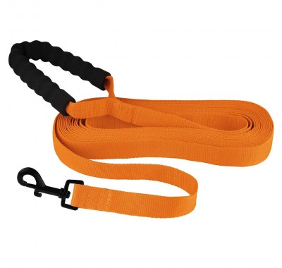 Повідець для собак Bronzedog Active Нейлоновий з М'якою Ручкою Помаранчевий