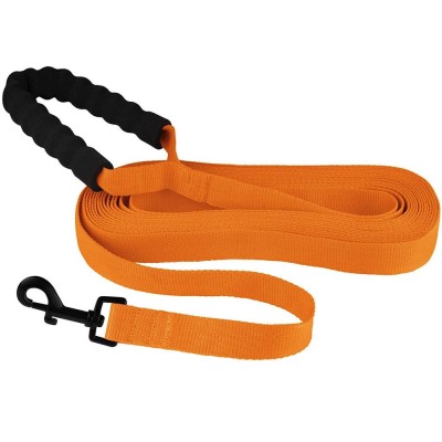 Повідець для собак Bronzedog Active Нейлоновий з М'якою Ручкою Помаранчевий