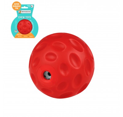 Іграшка для собак Bronzedog FLOAT плаваюча Звуковий м'яч червоний 7 см