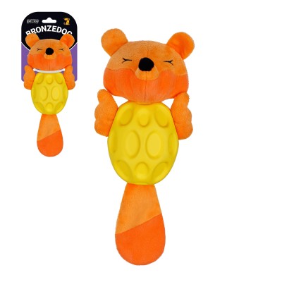 Игрушка для Собак BronzeDog Jumble Мягкая Звуковая Лиса 27 см оранжевая