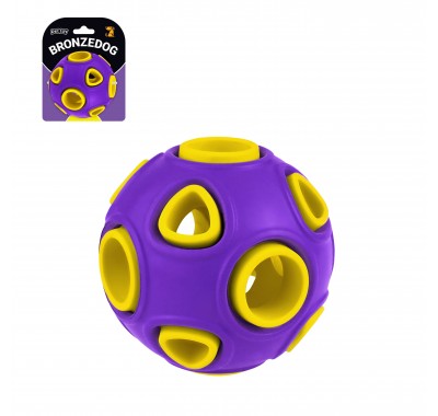 Игрушка для собак Bronzedog Jumble Airball 7 см фиолетово-желтый