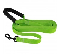 Повідець для собак Bronzedog Active Нейлоновий з М'якою Ручкою Салатовий