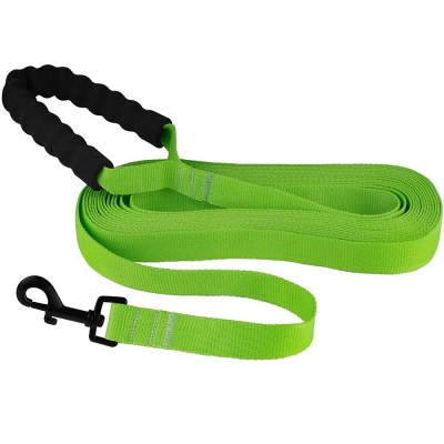 Повідець для собак Bronzedog Active Нейлоновий з М'якою Ручкою Салатовий
