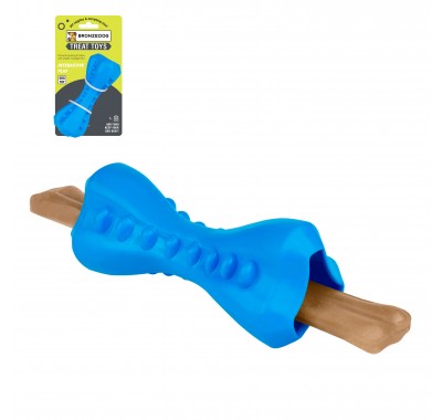 Игрушка для собак Bronzedog SMART мотивационная Кость 12 х 5 см синяя