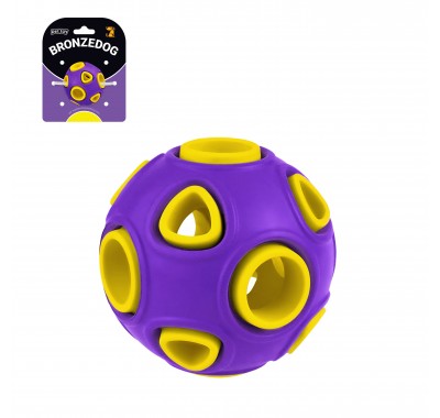 Игрушка для собак Bronzedog Jumble Airball 5 см фиолетово-желтый
