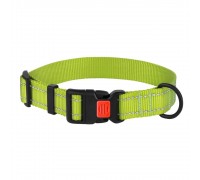 Нашийник для Собак BronzeDog Active Нейлоновий зі Світловідбиттям та Пластиковою Пряжкою Салатовий