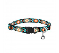 Нашийник для Котів BronzeDog Urban Tribal Нейлоновий з Пластиковою Пряжкою та Дзвіночком