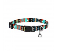 Нашийник для Котів BronzeDog Urban Tribal Нейлоновий з Пластиковою Пряжкою та Дзвіночком