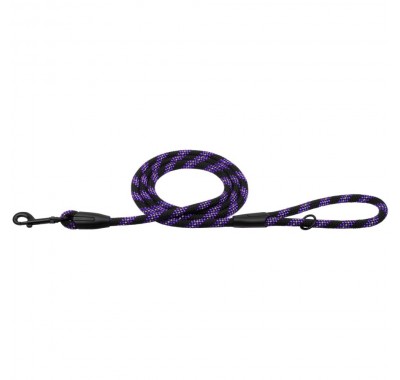 Поводок для Собак Bronzedog Active из Альпинистского Шнура Светоотражающий Черно-Фиолетовый