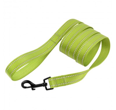 Повідець для Собак Bronzedog Active Нейлоновий зі Світловідбиттям Салатовий