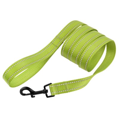 Повідець для Собак Bronzedog Active Нейлоновий зі Світловідбиттям Салатовий