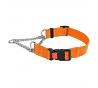 Нашийник для Собак Мартінґейл BronzeDog Active Нейлоновий з Пластиковою Пряжкою та Світловідбиттям Помаранчевий