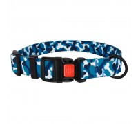 Нашийник для Собак BronzeDog Urban Camo Нейлоновий з Пластиковою Пряжкою Блакитний