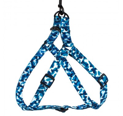 Шлей для Собак BronzeDog Urban Camo Нейлоновий Блакитна