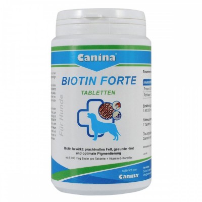 Вітаміни Canina Biotin Forte Tabletten для собак, інтенсивний курс для вовни, 200 г (60 табл) 101108