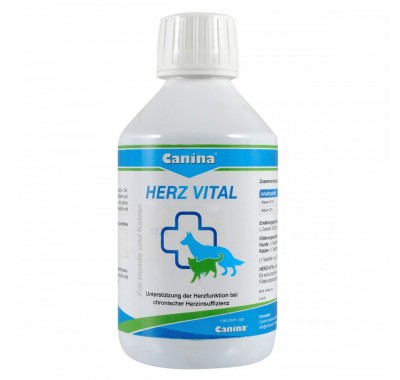 Витамины Canina Herz-Vital для собак и кошек, поддержка сердца, 250 мл 112050