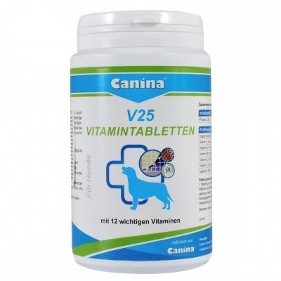 Витамины Canina V25 Vitamintabletten для собак, поливитаминный комплекс, 200 г (60 табл) 110117