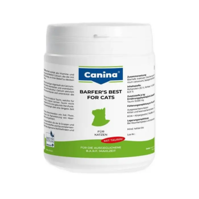 Вітамінно-мінеральний комплекс Canina Barfers Best для кішок, яких годують натуральним кормом, 180 г. 228058
