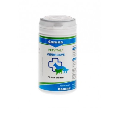 Вітаміни Canina PetVital Dеrm-Caps для собак та котів, для проблемної шерсті, 40 г (100 табл) 702121