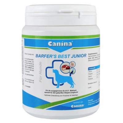 Вітамінно-мінеральний комплекс Canina Barfers Best Junior для молодих собак, що годують натуральним кормом, 850 г 128518