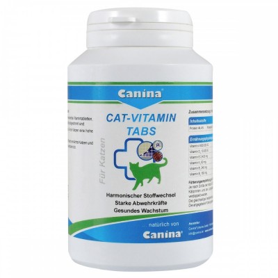Витамины Canina Cat-Vitamin Tabs для кошек, витаминный комплекс, 125 г (250 табл) 210329