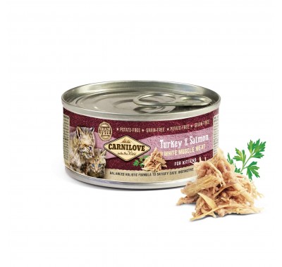 Вологий корм для кошенят Carnilove Kitten Turkey & Salmon 100 г (лосось та індичка) 100 г 8950
