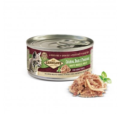 Влажный корм для кошек Carnilove Chicken, Duck & Pheasant (курица, утка, фазан) 100 г 8974
