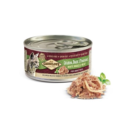 Вологий корм для кішок Carnilove Chicken, Duck & Pheasant (курка, качка, фазан) 100 г 8974