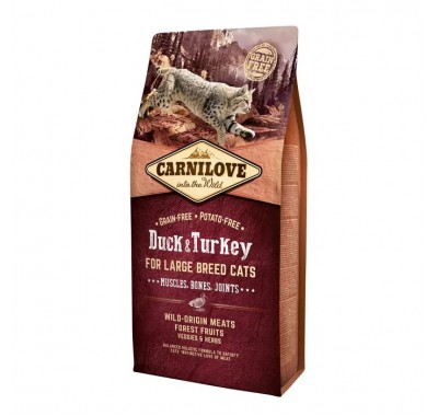 Сухий корм для дорослих кішок великих порід Carnilove Cat Duck & Turkey Large Breed 6 кг 170207
