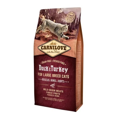 Сухий корм для дорослих кішок великих порід Carnilove Cat Duck & Turkey Large Breed 6 кг 170207